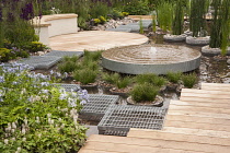 Chelsea Flower Show 2013, RBC Blue water roof garden, Designer Prof Nigel Dunnett. Gold medal